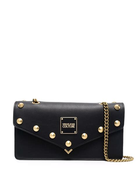 versace jeans couture studded flap over|farfetch versace jeans.